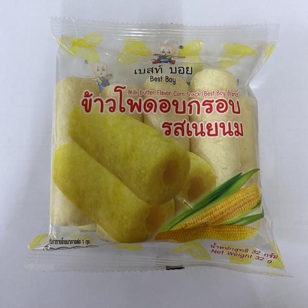ข้าวโพดอบกรอบรสเนยนม