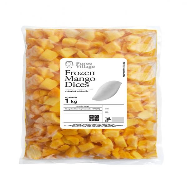 มะม่วงหั่นเต๋าแช่เยือกแข็ง