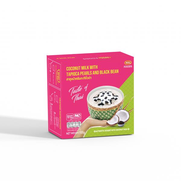 Coconut Pudding Sago with Black Bean