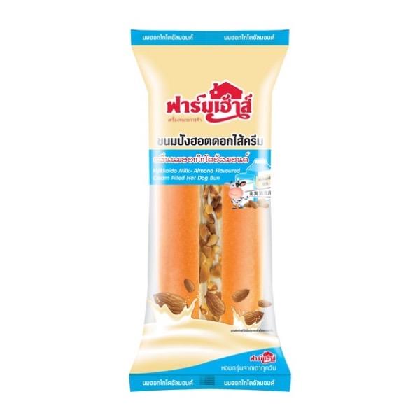 HOKKAIDO MILK-ALMOND FLAVOURED CREAM FILLED HOT DOG BUN