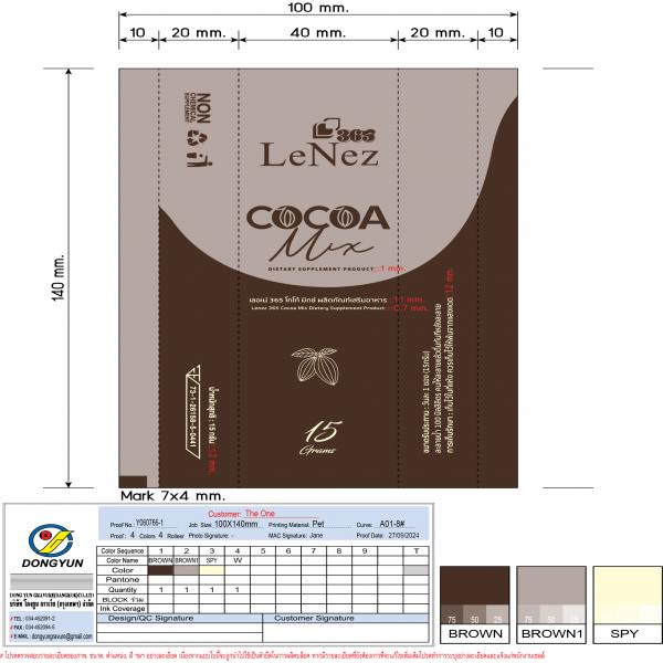 Lenez 365 Cocoa Mix Dietary Supplement Product