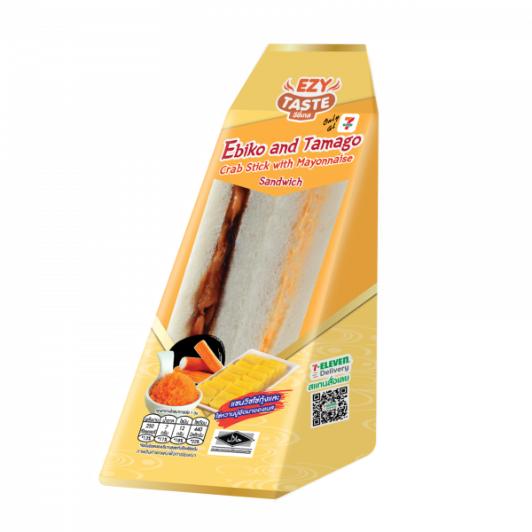 Ebiko and Tamago Crab Stick with Mayonnaise Sandwich (EZYGO Brand)