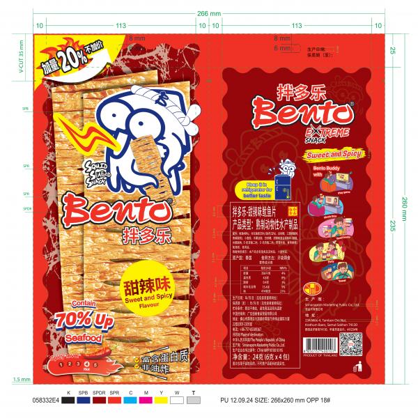 Squid Seafood Snack Sweet and Spicy Flavour (Squid Mix Surimi) (Bento Brand)