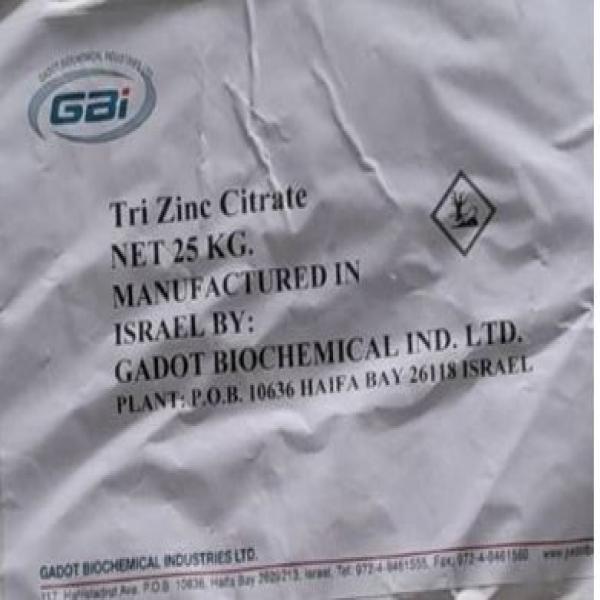 TRI ZINC CITRATE - ISRAEL