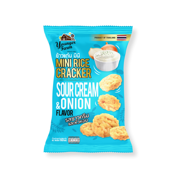 MINI RICE CRACKER SOUR CREAM &ONION FLAVOR