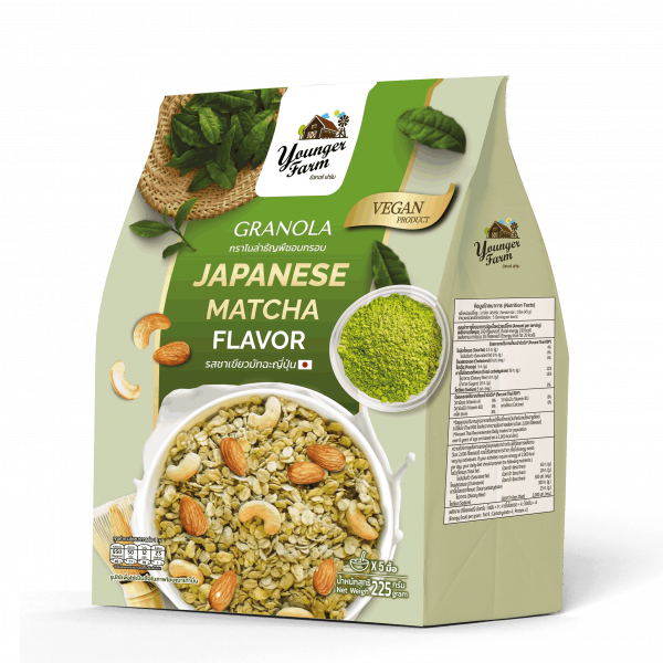กราโนล่า ธัญพืชอบกรอบ รสชาเขียวมัทฉะญี่ปุ่น