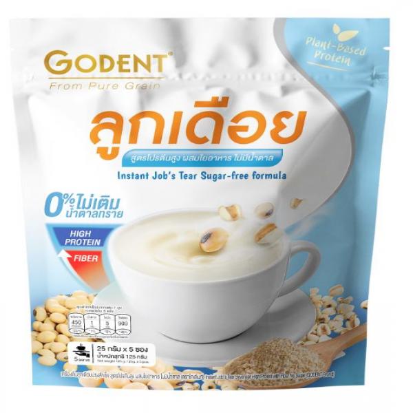 เครื่องดื่มลูกเดือยปรุงสำเร็จ สูตรโปรตีนสูง ผสมใยอาหาร ไม่มีน้ำตาล