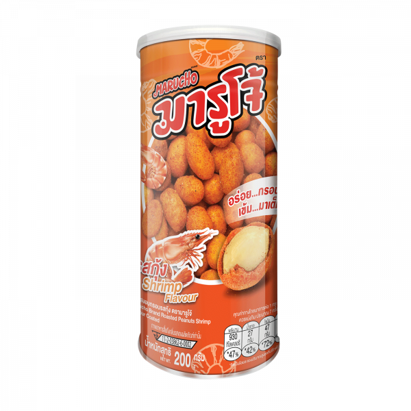 ถั่วลิสงอบกรอบรสกุ้ง ตรามารูโจ้