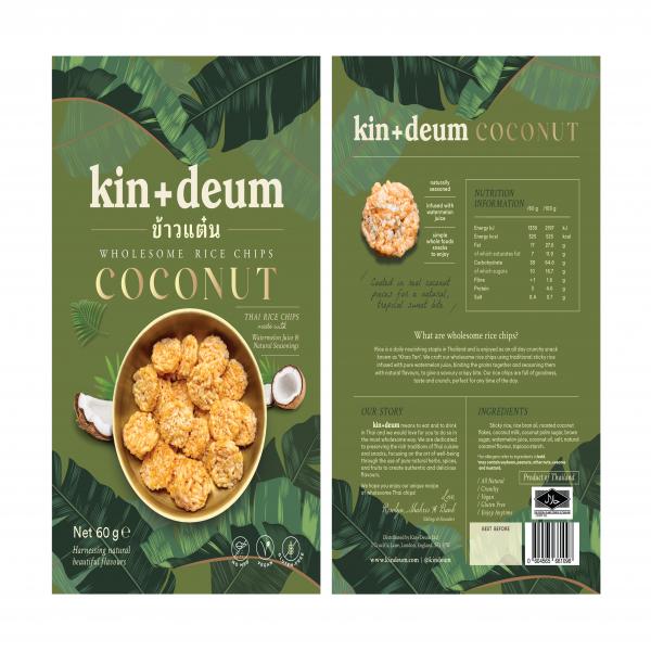 WHOLESOME RICE CHIPS COCONUT (KIN+DEUM BRAND)