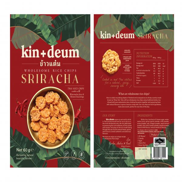 WHOLESOME RICE CHIPS SRIRACHA (KIN+DEUM BRAND)