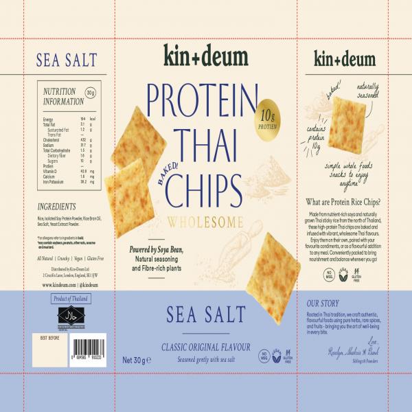 WHOLESOME PROTEIN THAI CHIPS SEA SALT (KIM+DEUM BRAND) 30 g.