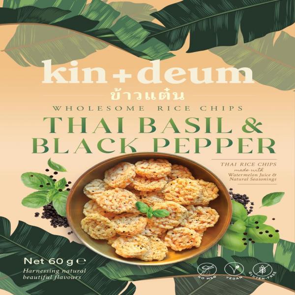 WHOLESOME RICE CHIPS THAI BASIL AND BLACK PEPPER (KIN+DEUM BRAND)