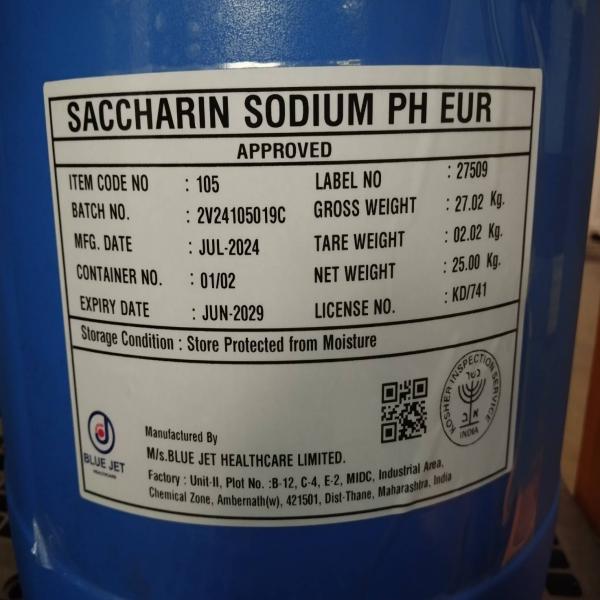 SODIUM SACCHARIN 450x, 40-80 MESH_M/s. Blue Jet Healthcare Limited, INDIA