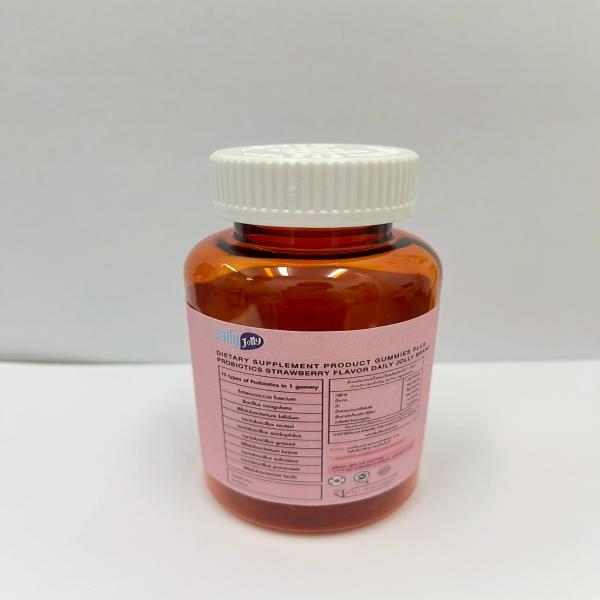 Dietary Supplement product Gummies Plus Probiotics Strawberry Flavor Daily Jolly brand