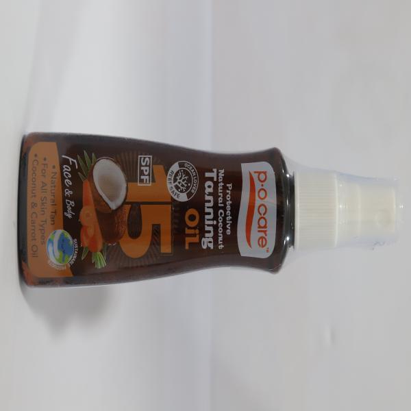 พีโอแคร์ โพรเทคทีฟ เนเชอรัล โคโค่นัท แทนนิ่ง ออยล์ เอส พีเอฟ15 เฟส & บอดี้