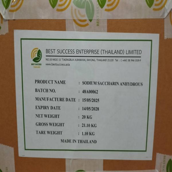 SODIUM SACCHARIN ANHYDROUS / BEST SUCCESS ENTERPRISE (Thailand) LTD. / THAILAND