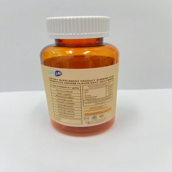 Dietary Supplement product Gummies Plus Probiotics Orange Flavor Daily Jolly brand