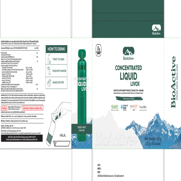 Concentrated Liquid Livox Dietary Supplement Product