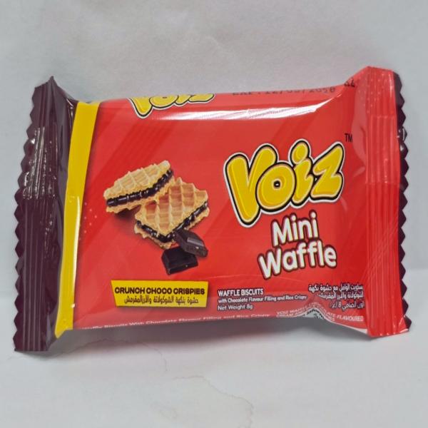 Voiz Waffle with Chocolate-Flavoured Cream and Rice Crispies