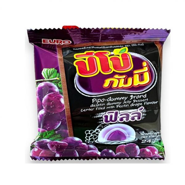 ขนมเยลลี่เจลาติน สอดไส้เพคติน รสองุ่น