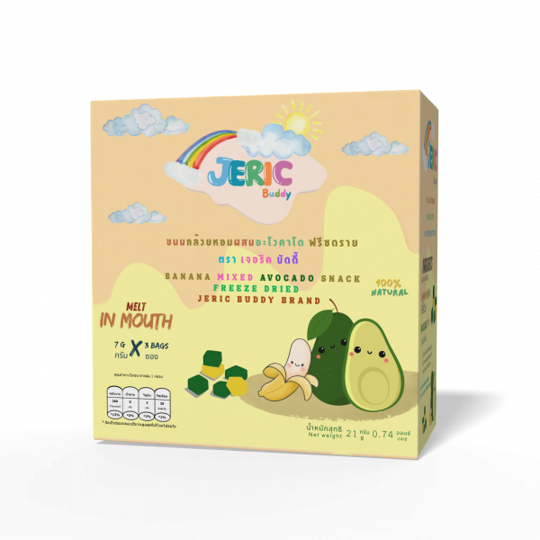 BANANA MIXED AVOCADO SNACK FREEZE DRIED JERIC Buddy Brand