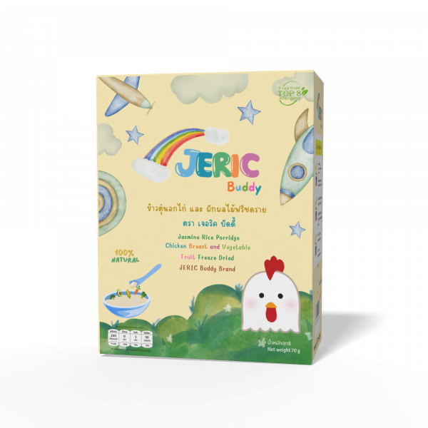 Jasmine Rice Porridge Chicken Breast and Vegetable Fruit Freeze Dried JERIC Buddy Brand