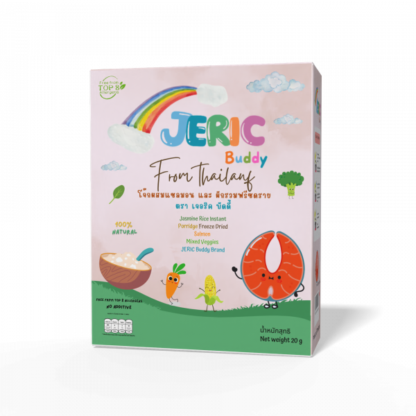 Jasmine Rice Instant Porridge Freeze Dried Salmon Mixed Veggies JERIC Buddy Brand
