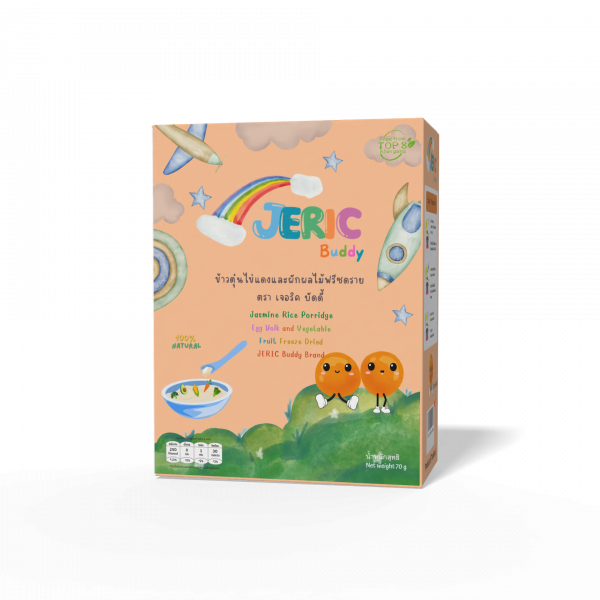 Jasmine Rice Porridge Egg Yolk and Vegetable Fruit Freeze Dried JERIC Buddy Brand