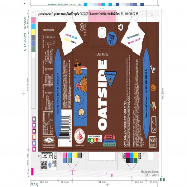OATSIDE Chocolate Oat Milk (180 มิลลิลิตร, 1 ลิตร)