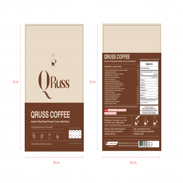INSTANT COFFEE MIXED POWDER Q RUSS COFFEE BRAND