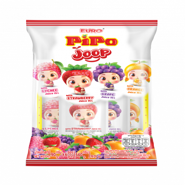 ขนมเยลลี่คาราจีแนน ผสมน้ำองุ่น 15%