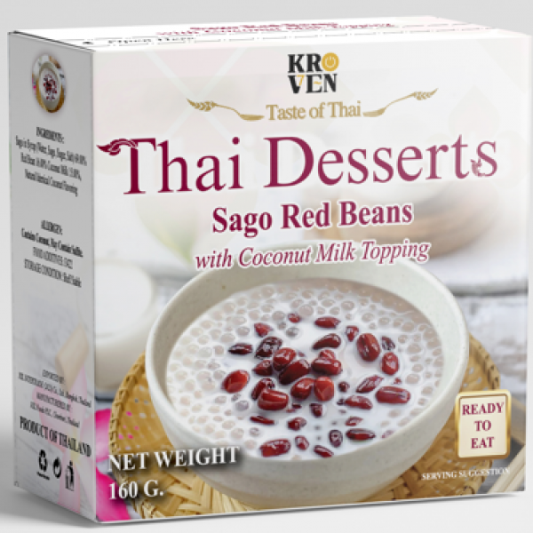 Sago Red Bean with Coconut milk Topping