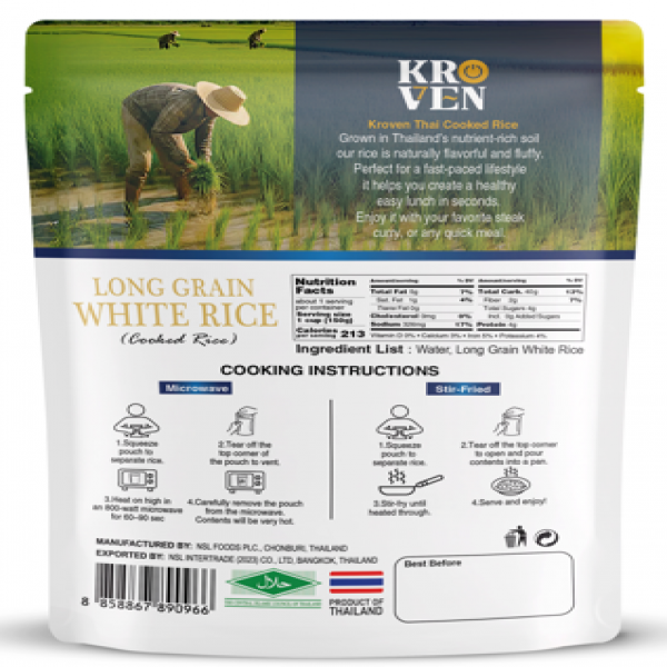 LONG GRAIN WHITE RICE (POUCH)