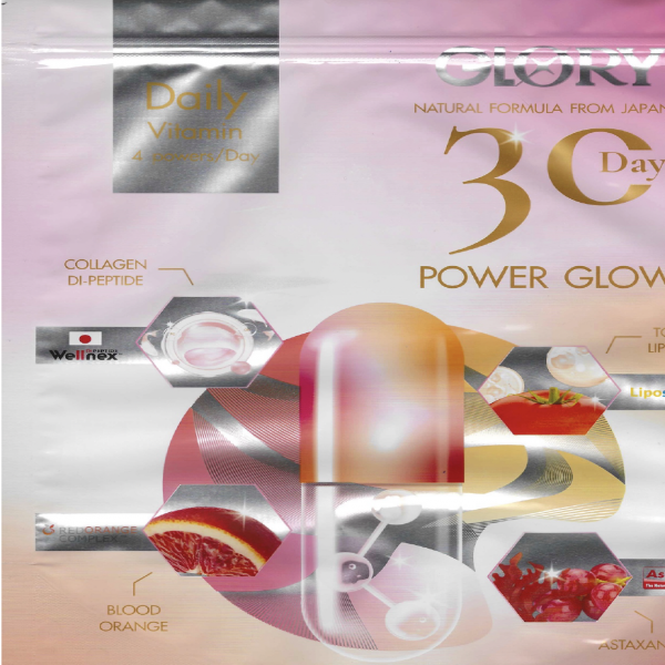 Glory Collagen Di-peptide GloX (Fish Collagen Dipeptide Capsule Dietary Supplement Product) (60 Capsules)  + Glory Tomato Lipo Vit C Plus (Dietary Supplement Product Capsule) (60 Capsules) + Glory Blood Orange Extract 200 mg. Plus (Dietary Supplement Prod