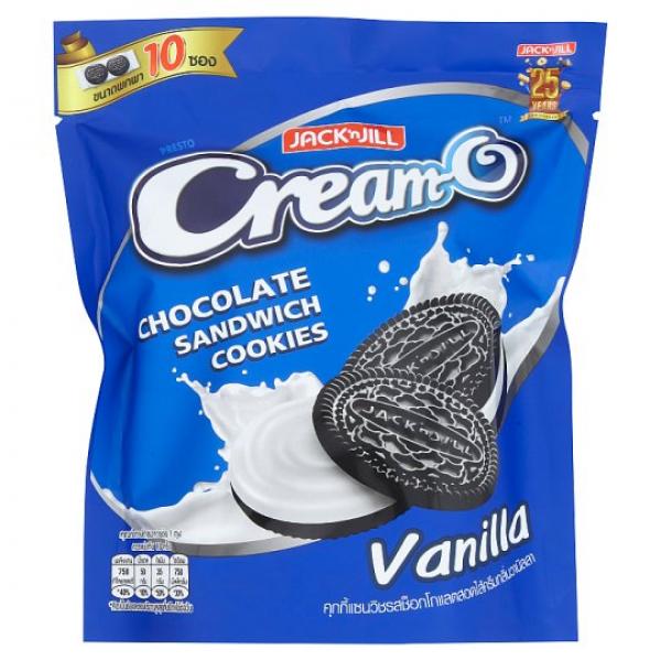 Chocolate Sandwich Cookies with Vanilla Flavoured cream