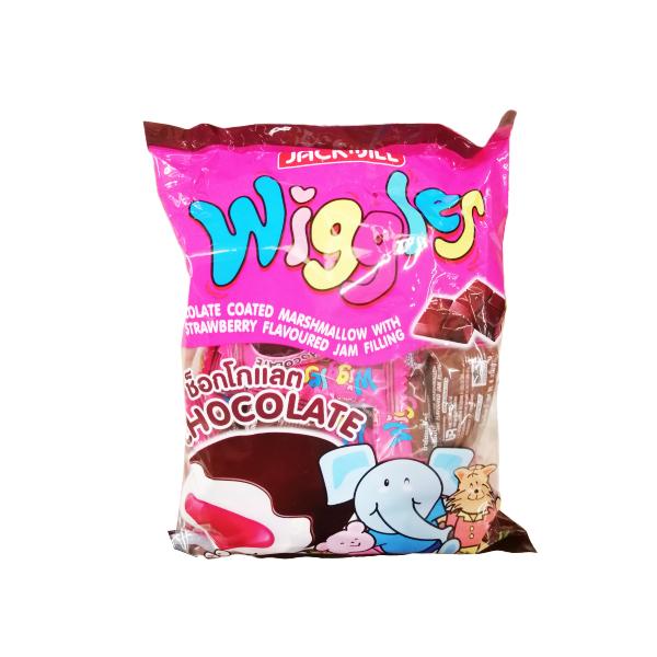 Chocolate Coated Marshmallow with Strawberry Flavoured Jam Filling