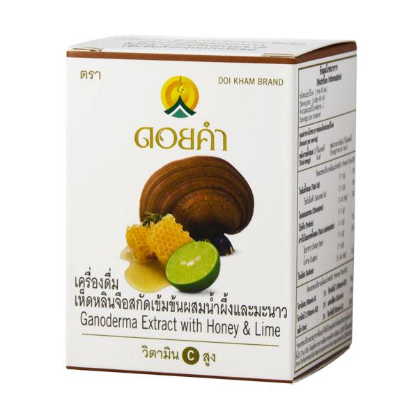 เครื่องดื่มเห็ดหลินจือสกัดเข้มข้นผสมน้ำผึ้งและมะนาว