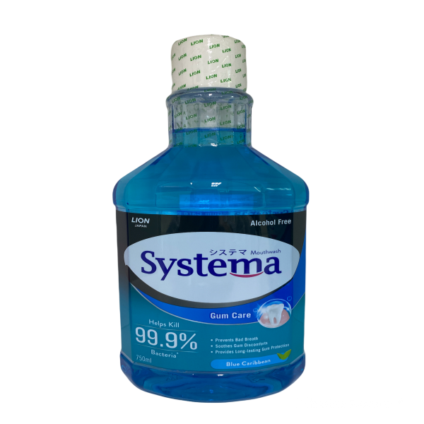 Systema Gum Care Mouthwash (Blue Caribbean) 80 ml., 750 ml. (SINGAPORE)
